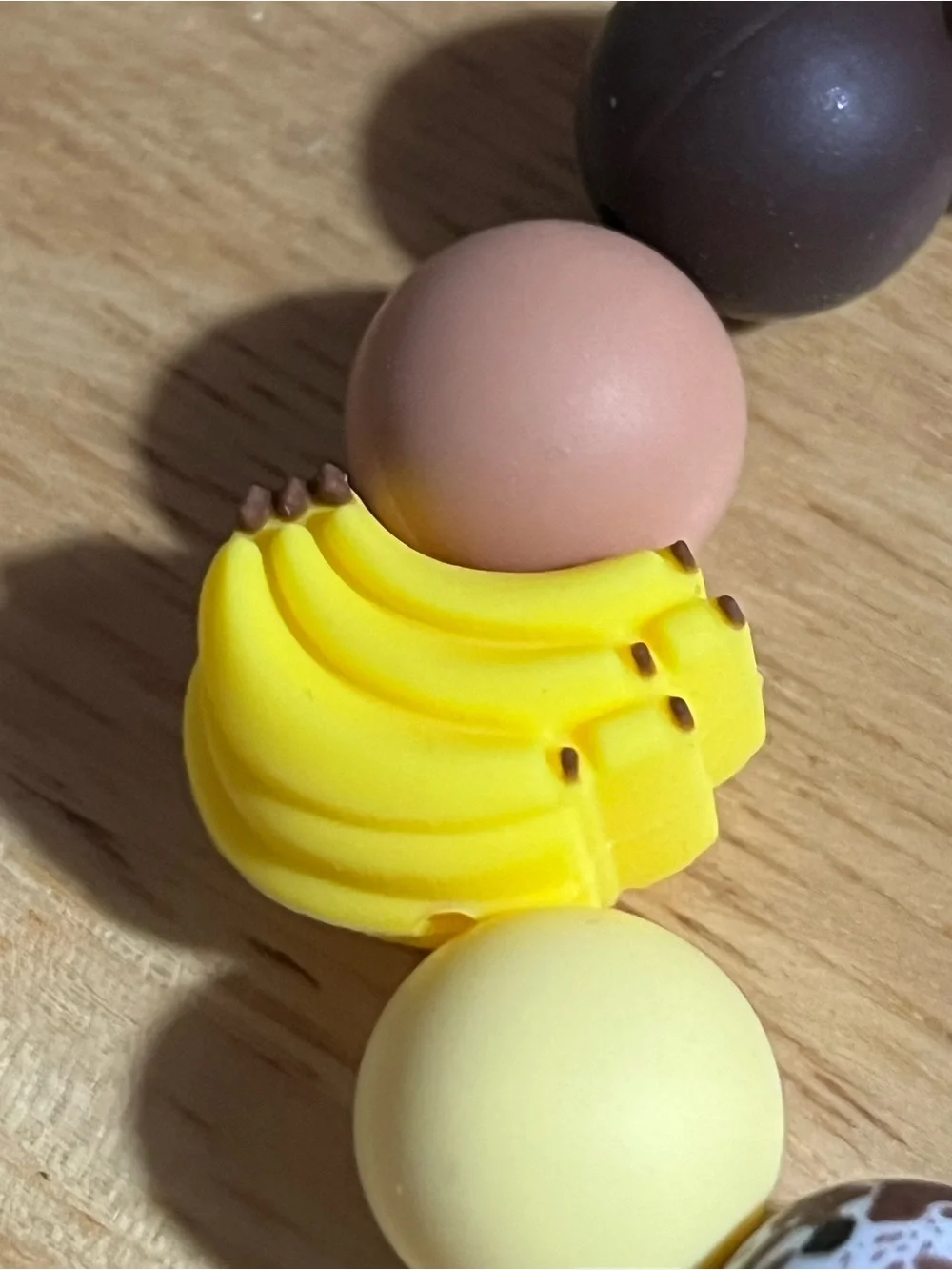 Kids Silicone Bead Bracelet - Yellow, Brown, Cream B228